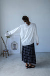 ( WHITE / BLACK ) IRREGULAR LONG SLEEVE TOP *LAST 2*