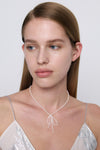 (MONDAY EDITION) PEARL BOW NECKLACE