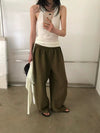 ( 3 COLOURS ) LINEN COTTON COMFY PANTS