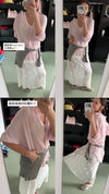 PINK CHECKERED WRINKLED SHIRT
