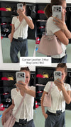 ( BLACK / BABY PINK ) CLIP CARVIER LEATHER 3 WAY BAG