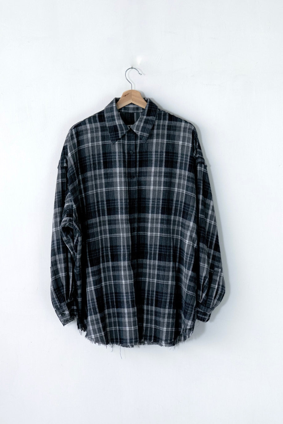 GREY CHECKERED SHIRT / SCARF *LAST ONE*