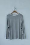 ( BLACK / WHITE / GREY ) EXTRA SOFT STRIPED HENLEY LONG SLEEVE
