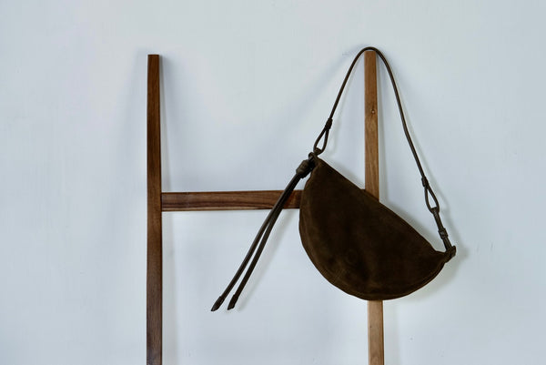 BROWN SUEDE CROISSANT BAG *LAST 2*