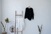 ( WHITE / BLACK ) IRREGULAR LONG SLEEVE TOP *LAST 2*