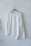 ( WHITE / BLACK ) IRREGULAR LONG SLEEVE TOP *LAST 2*