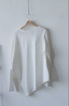 ( WHITE / BLACK ) IRREGULAR LONG SLEEVE TOP *LAST 2*