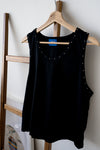 ( WHITE / BLACK ) STUDDED TANK *LAST 2*