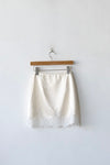 ( WHITE / BLACK ) LACE TRIMMED SATIN MINI SKIRT *BEST BUY* ( PRE ORDER )
