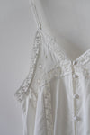 ( WHITE / BLACK ) SILKY LACE TRIMMED BUTTON CAMI *LAST 2*