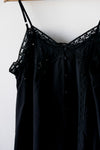 ( WHITE / BLACK ) SILKY LACE TRIMMED BUTTON CAMI *LAST 2*