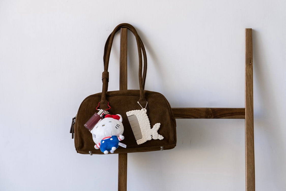 BROWN SUEDE SHOULDER BAG *BEST BUY*