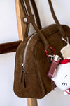 BROWN SUEDE SHOULDER BAG *BEST BUY*