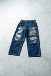 INDIGO DISTRESSTED JEANS