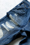 INDIGO DISTRESSTED JEANS