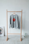 ( GREY / BLACK ) APPLE SWEATSHIRT