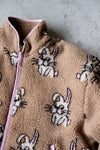 BEIGE RABBIT FLEECE JACKET *LAST ONE*