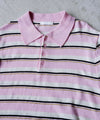 BUBBLE GUM PINK STRIPED POLO *LAST ONE*