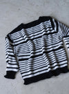 STRIPED BOAT NECK KNIT