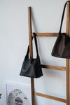 ( BROWN / BLACK ) CALF LEATHER 2 WAY BAG *LAST ONE*