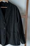 BLACK EXTRA THIN COTTON BLAZER *LAST 2*