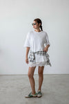 ( WHITE / BLACK ) LACE TRIMMED SATIN MINI SKIRT *BEST BUY* ( PRE ORDER )