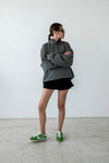 ( OLIVE / BLACK ) VELVET SKIRT SHORTS *BEST BUY*