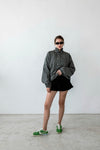 ( OLIVE / BLACK ) VELVET SKIRT SHORTS *BEST BUY*
