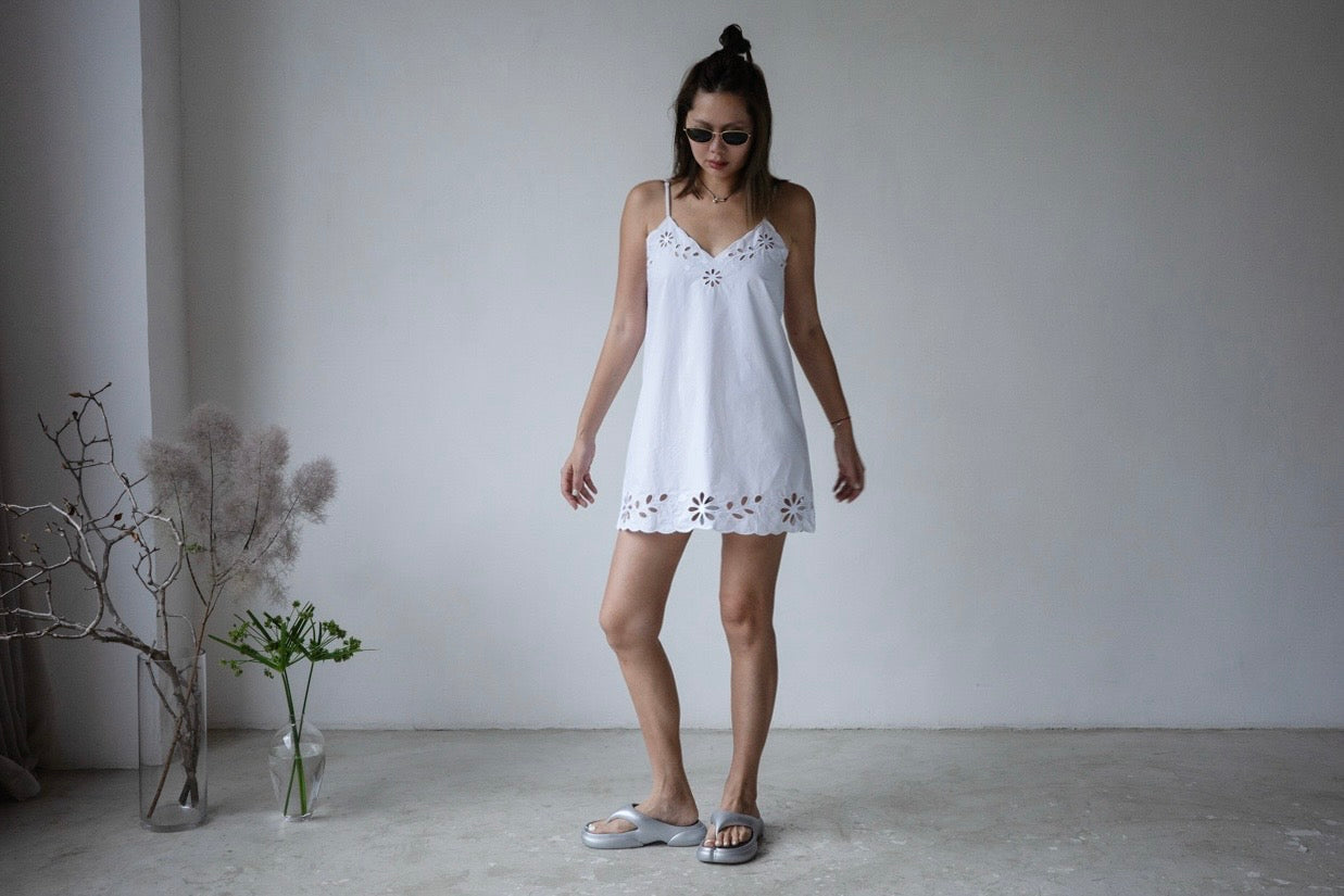 WHITE CROCHET SUMMER DRESS