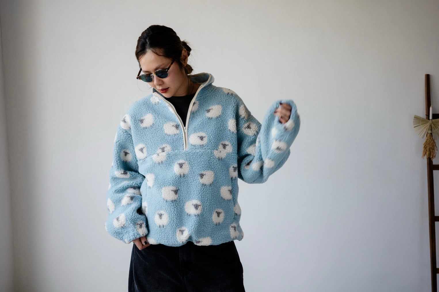 BABY BLUE SHEEP FLEECE JUMPER