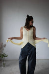 ( 3 COLOURS ) BUTTON WRAP VEST