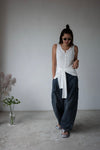 ( 3 COLOURS ) BUTTON WRAP VEST