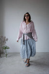 PINK CHECKERED WRINKLED SHIRT