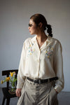 YELLOW EMBROIDERED DRAGON SATIN SHIRT ✨BEST BUY✨ *LAST 2*