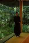 ( LIGHT GREY / CHARCOAL ) PREMIUM SHEER CHIFFON TRENCH COAT *LAST ONE*
