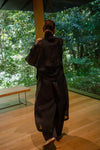 ( LIGHT GREY / CHARCOAL ) PREMIUM SHEER CHIFFON TRENCH COAT *LAST ONE*