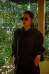 ( LIGHT GREY / CHARCOAL ) PREMIUM SHEER CHIFFON TRENCH COAT *LAST ONE*