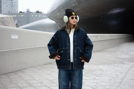 STITCHED DENIM DOWN JACKET ⭐️BEST BUY⭐️