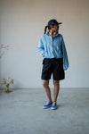 ( BLUE / GREEN ) TWO TONE HALF ZIP PARKA