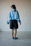 ( BLUE / GREEN ) TWO TONE HALF ZIP PARKA