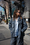 ( NAVY / BEIGE ) WASHED WORKER JACKET ✨BEST BUY✨