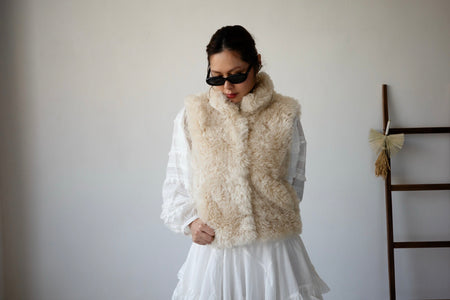 IVORY FAUX FUR VEST