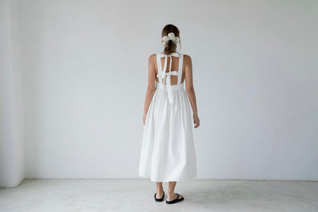 WHITE RIBBONED BACK DRESS 🌟 *LAST 3*