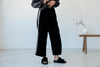 BLACK CORDUROY SPORTY TRACK PANTS