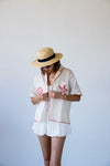 ( RED / NAVY ) SHELL BEACH SUMMER SHIRT 🌟BEST BUY🌟