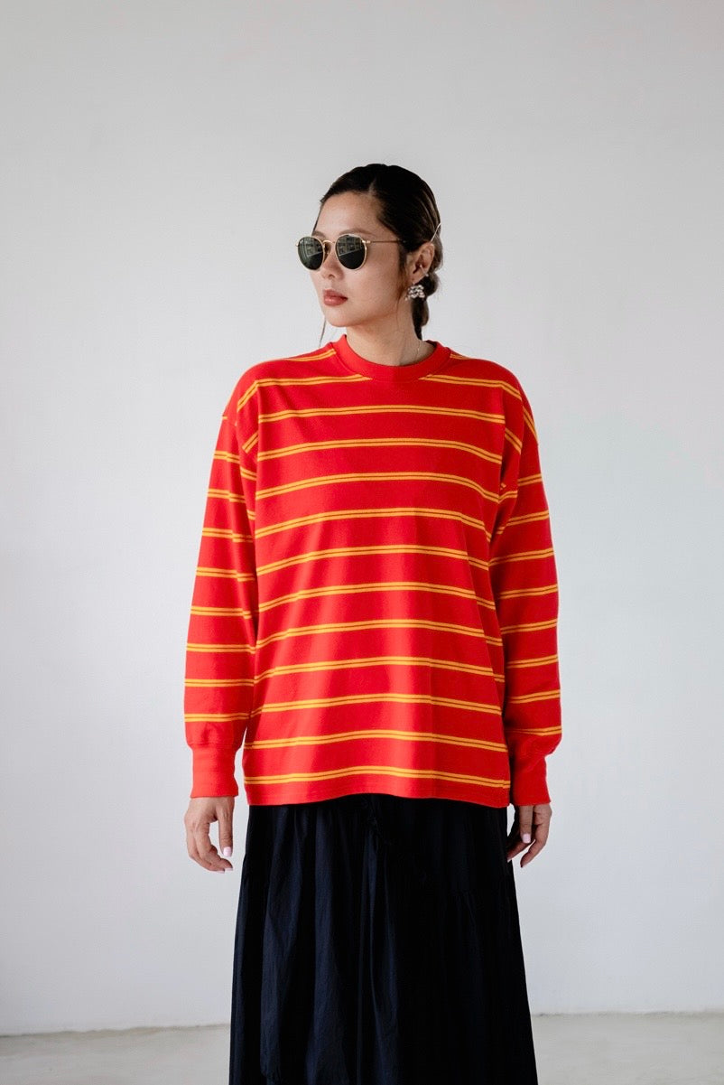 ( RED / WHITE ) STRIPED LONG SLEEVE