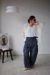 ( IVORY / BLACK ) EMBROIDERY SHIRT *LAST 2*