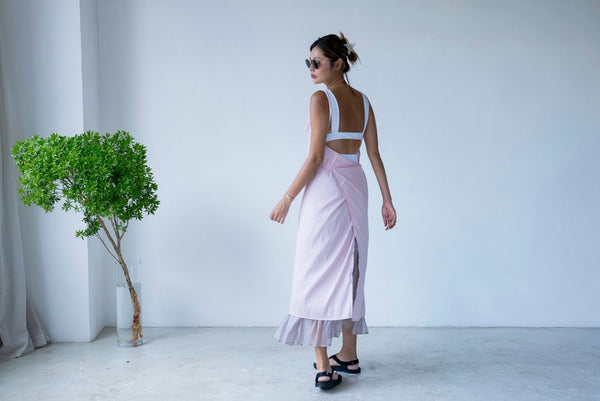 BABY PINK WARP DRESS *LAST 3*