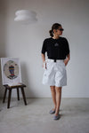 ( BLACK / WHITE ) NYLON SUMMER SHORTS