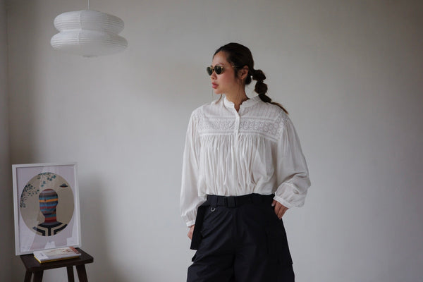 WHITE CROCHET DOLLY BLOUSE